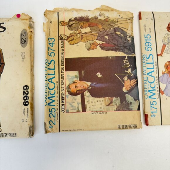 McCalls Vintage‎ Sewing Patterns LOT Mens Womens 5915 5743 6269 - Picture 3 of 6